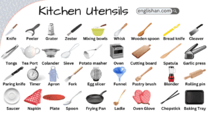 List of 100 Kitchen Utensils Names with Pictures