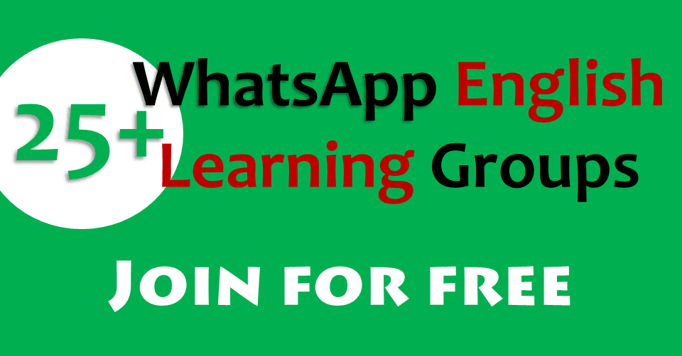 WhatsApp English Learning Groups Links