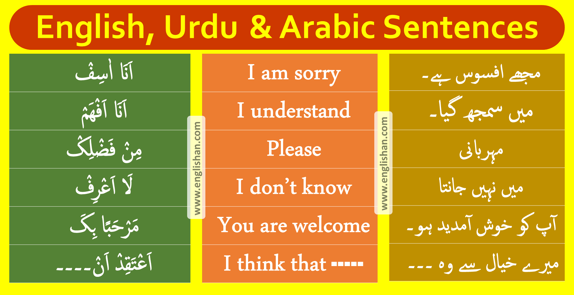 Basic Arabic Conversation with English Translation