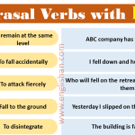 Phrasal Verbs with Fall
