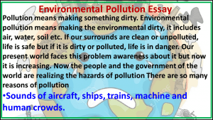 environmental pollution article in English
