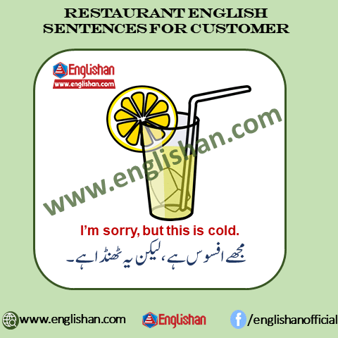Basic Restaurant English Vocabulary with Urdu Meanings