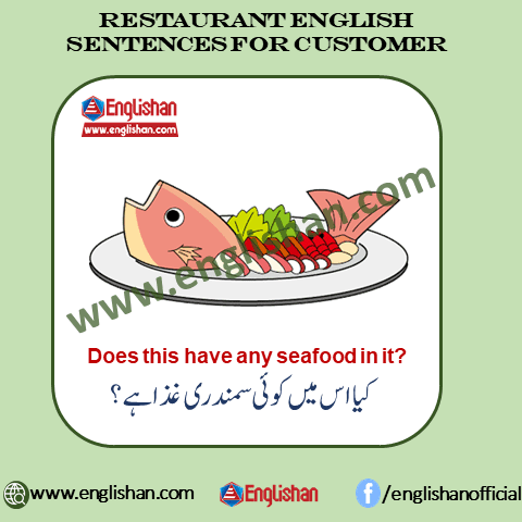 Urdu To English For Restaurant Staff