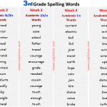 3rd Grade Spelling
