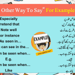 Other Way To Say For Example