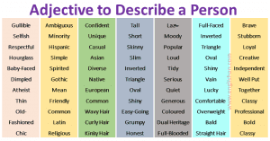 Adjectives to Describe a Person with Sentences