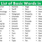 1000+ Common Words in English with Meanings and Examples