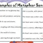 60 Examples of Metaphor Sentences for Kids