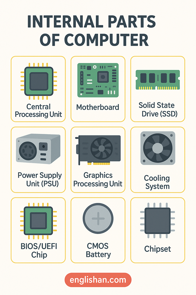 Parts Of Computer With Pictures 50 Names A To Z 