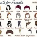 Haircuts for Female with Pictures Names In English
