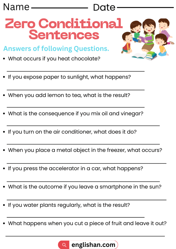 2 Zero Conditional Worksheets and Answers