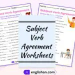 3 Subject Verb Agreement Worksheets with Answers