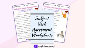 3 Subject Verb Agreement Worksheets with Answers
