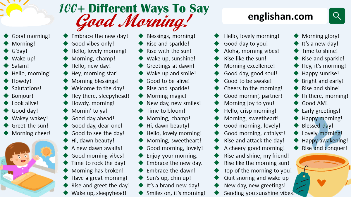 100 Ways To Say Good Morning