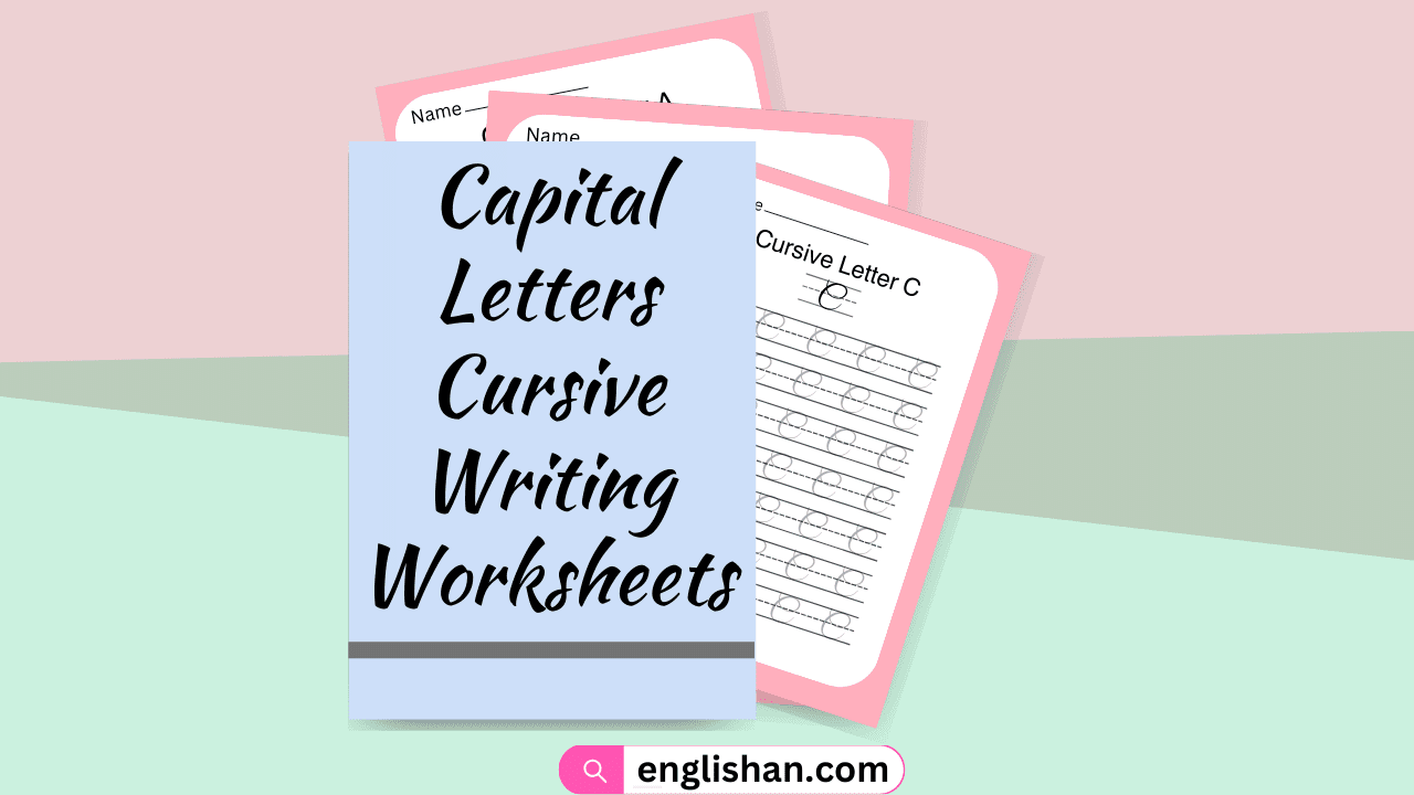 A-Z Capital Letters Cursive Writing Worksheets. Cursive Handwriting Practice.