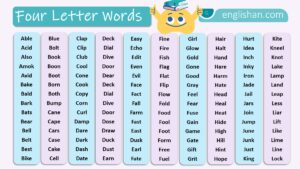 Four Letter Words in English