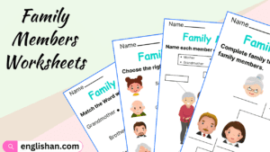 Family Members Worksheets and Exercises. My Family Worksheets. Members of a family Worksheets
