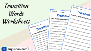 Transition Words Worksheets and Exercises