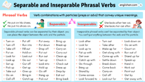 Separable and Inseparable Phrasal Verbs
