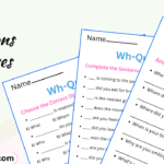4 Wh-Questions Worksheets