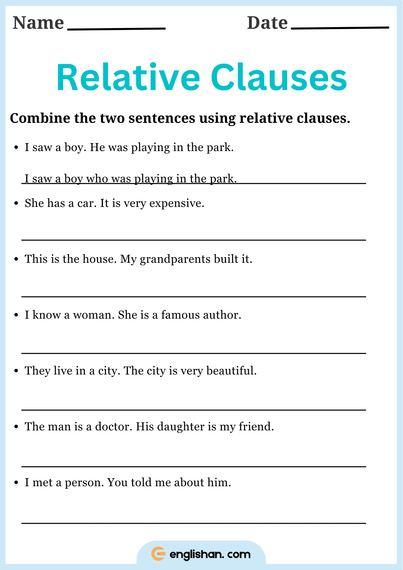 Relative Clauses Exercises RELATIVE CLAUSES Exercises ESL Worksheet relative-clauses-exercises-relative-clauses-exercises-esl-worksheet