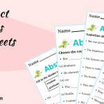 Abstract Nouns Worksheets with Answers in English