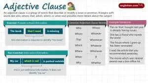 Adjective Clause with Examples