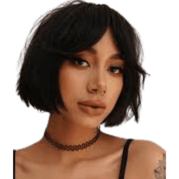 Bob with Curtain Bangs