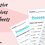 3 Possessive Adjectives Worksheets with Answers