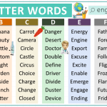 Six letter words with pictures and examples in English
