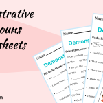 Demonstrative Pronouns Worksheets with Answers in English