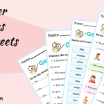 Gender Nouns Worksheets with Answers in English