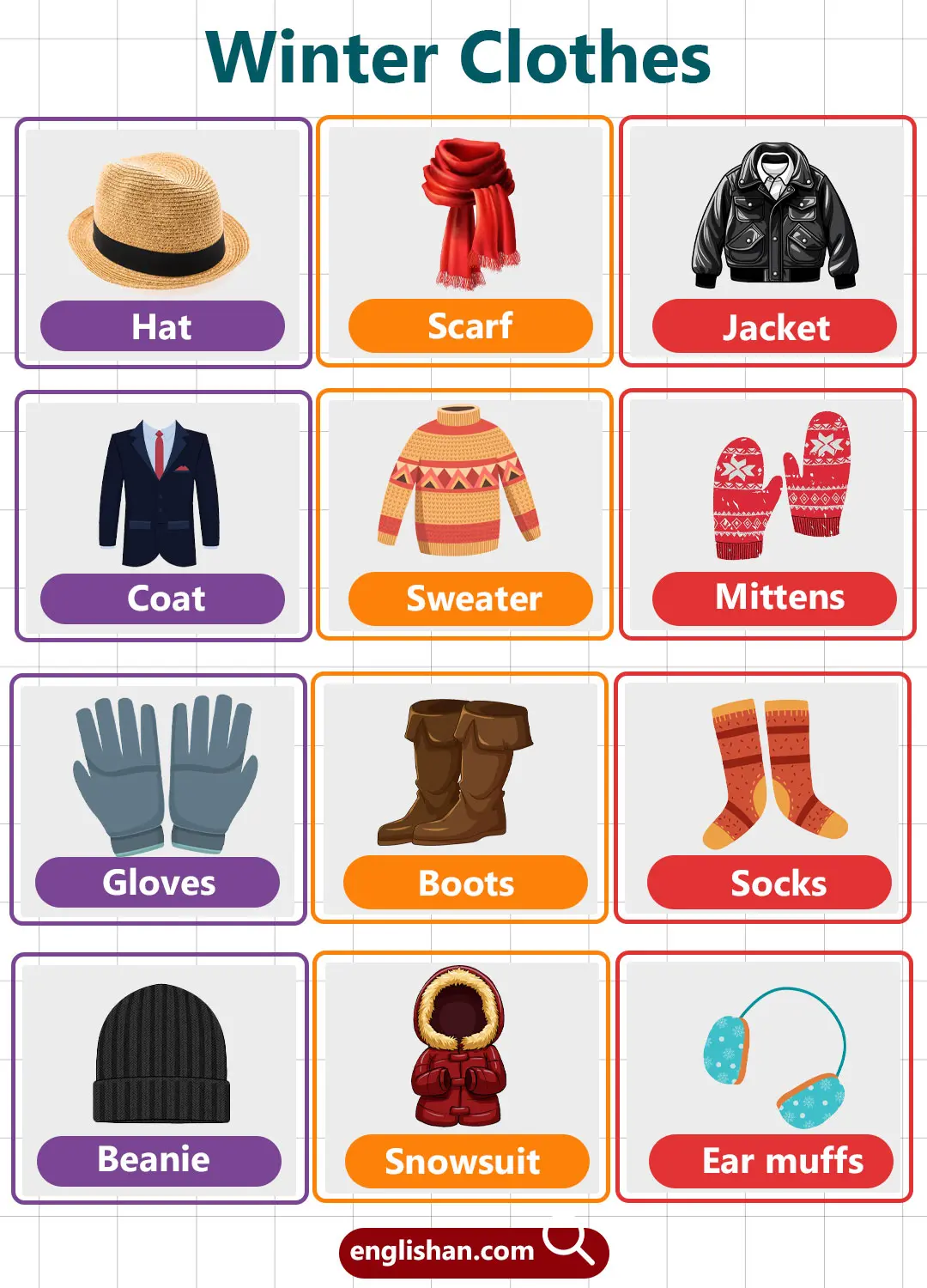 List of Winter Clothes for Kids