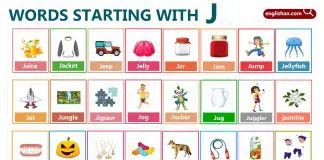 Words Starting with Letter J