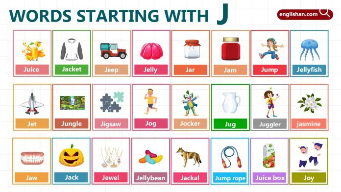 Words Starting with Letter J