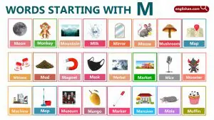 Words that Start with Letter M - List of 500 Words