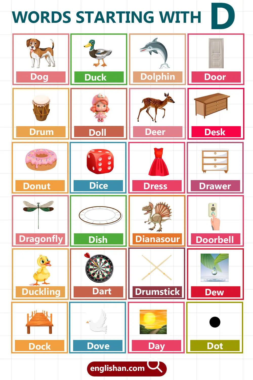 Words Starting with Letter D to Improve Your Vocabulary