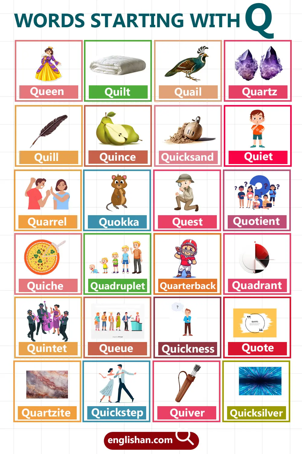 Words with Q for Kids