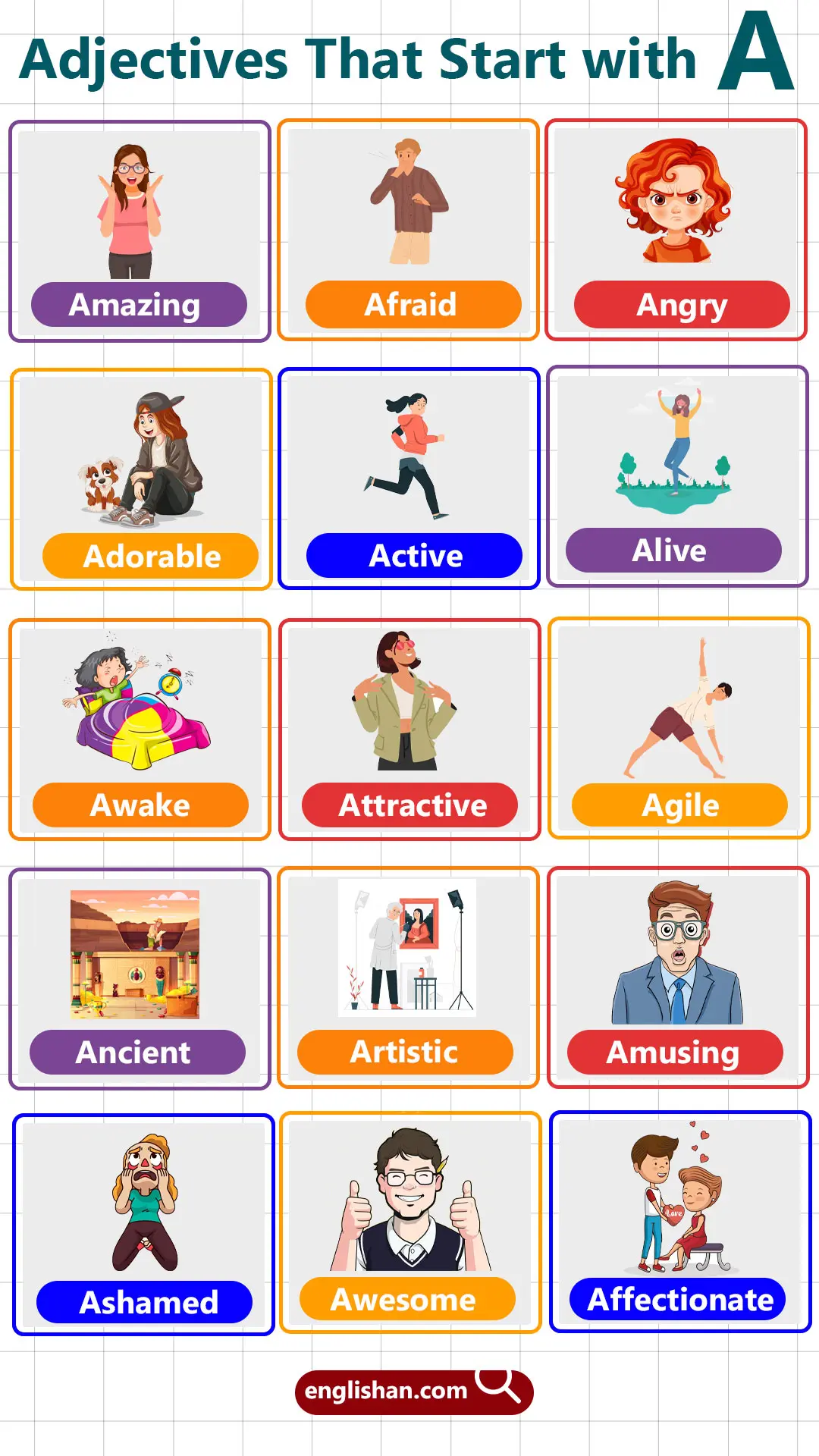 Adjectives starting with A