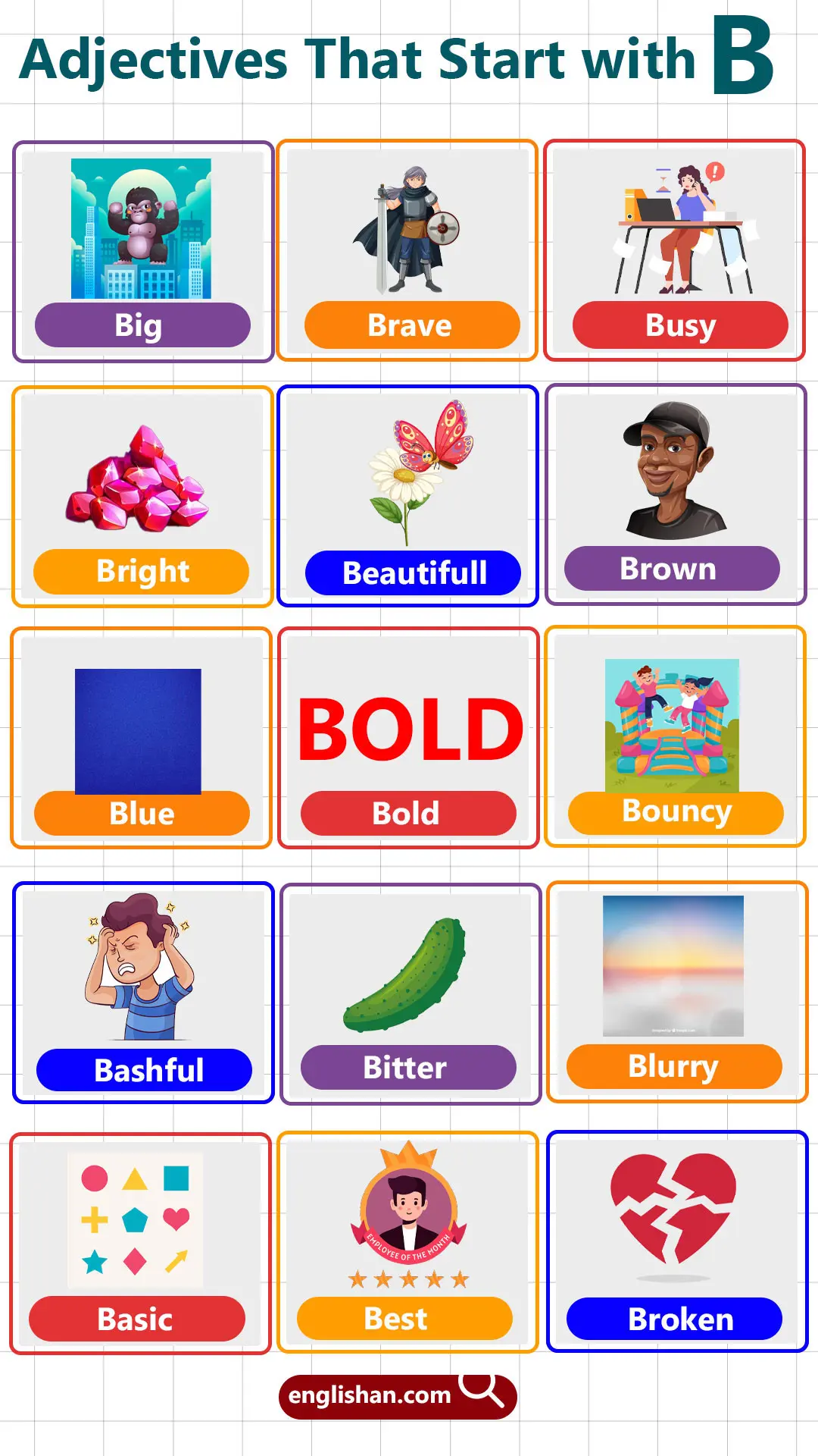 Adjectives starting with B