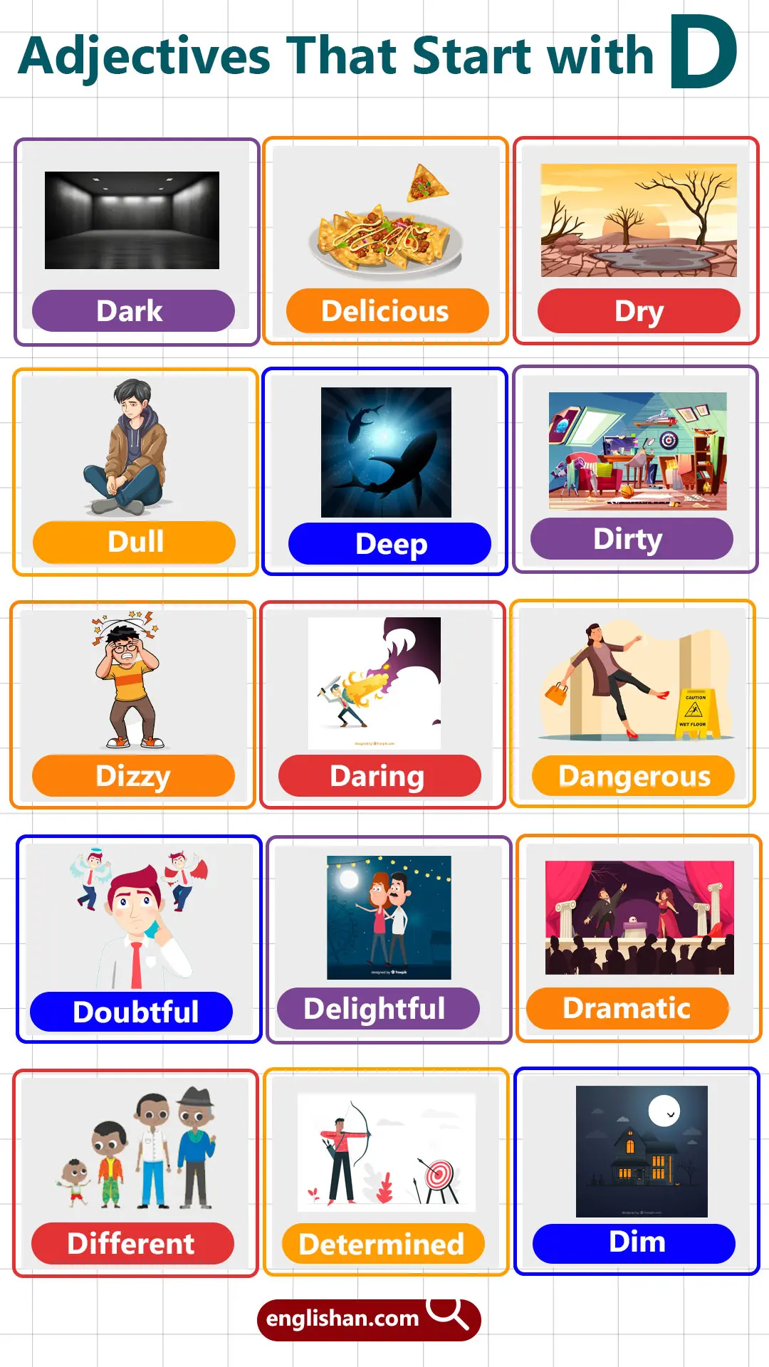 Adjectives starting with D