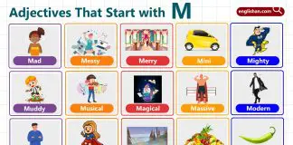 Adjectives starting with M