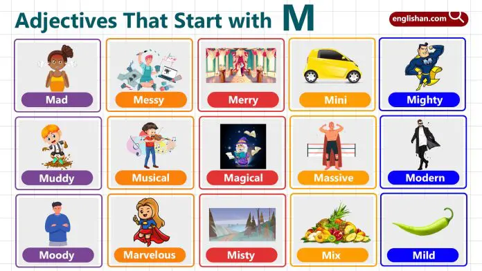 Adjectives starting with M