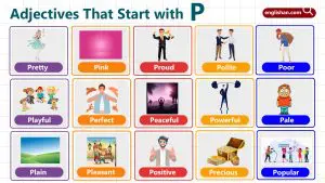 Adjectives that start with P for vocabulary and writing