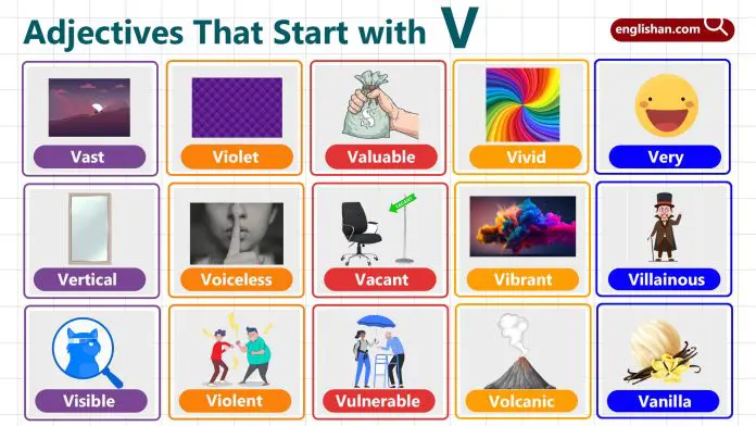 Adjectives starting with V