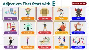 adjectives that start with E in English