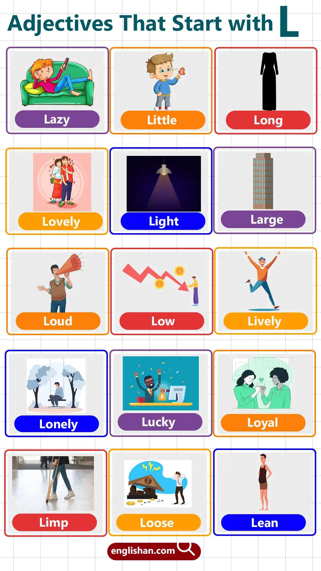 Adjectives with Letter L