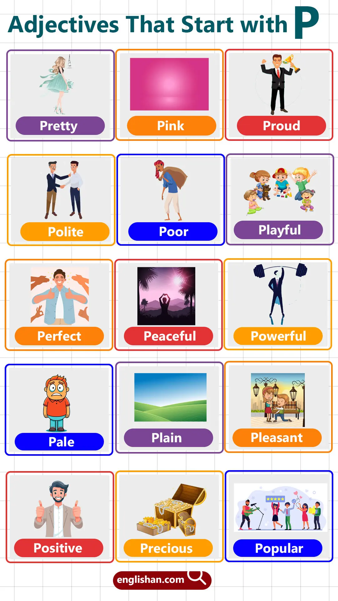 Adjectives with Letter P