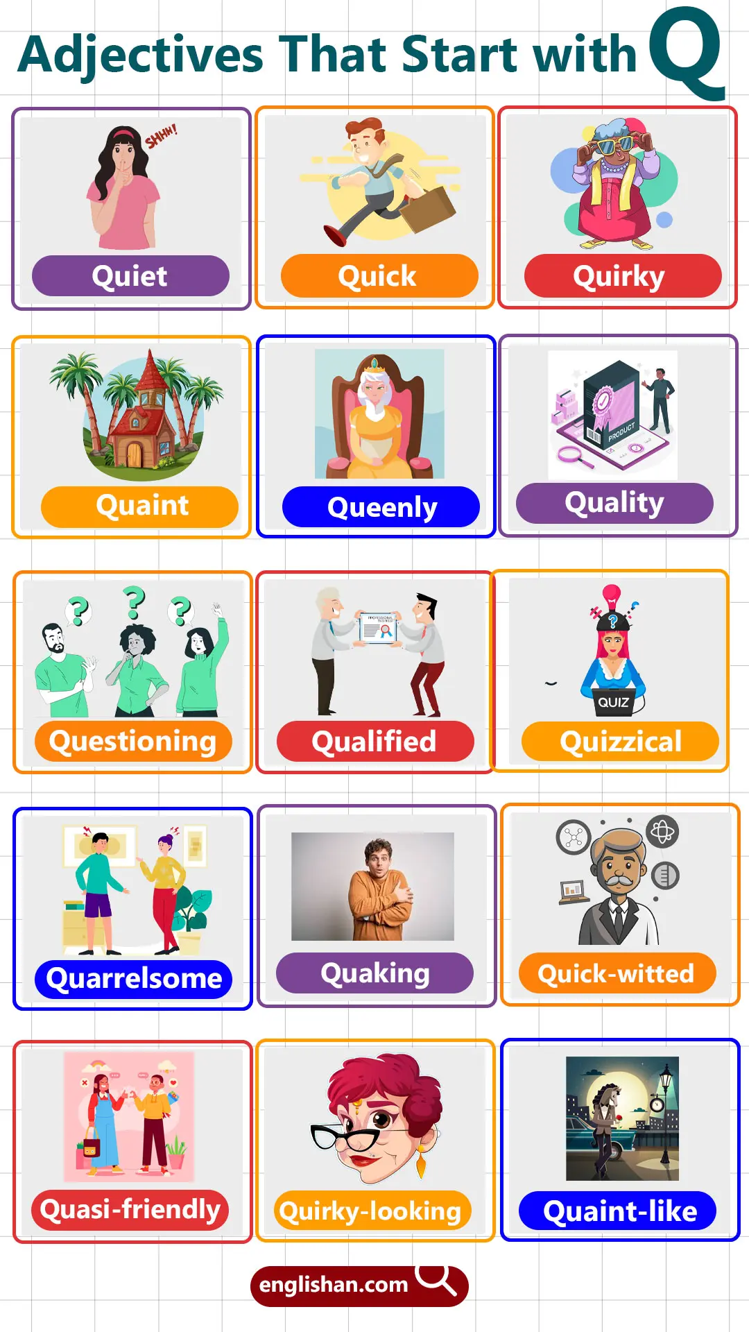 Adjectives with Letter Q