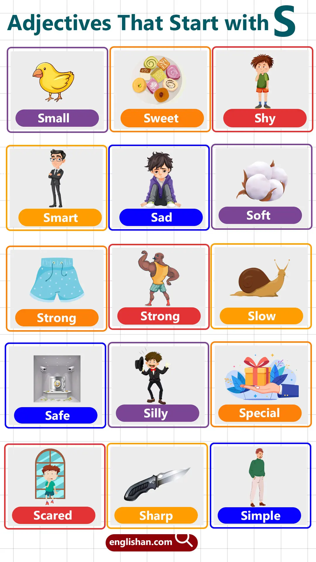 Adjectives with Letter S